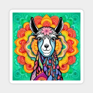 Vincent the Colorful, Psychedelic Llama Magnet