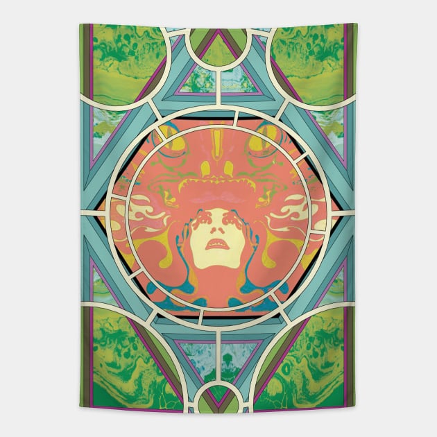 Psychedelia Dreamin' Tapestry by HenryBennettArt