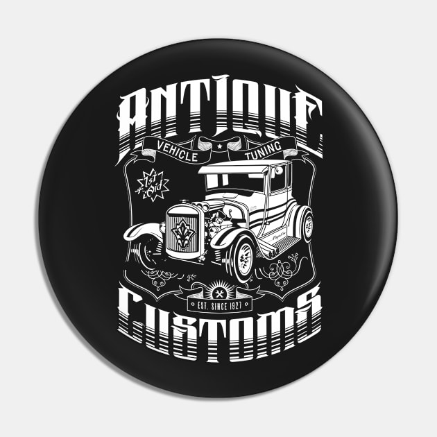 Hot Rod - Antique Customs (white) Pin by GetThatCar