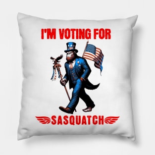 I'm Voting for Bigfoot 2024 Pillow