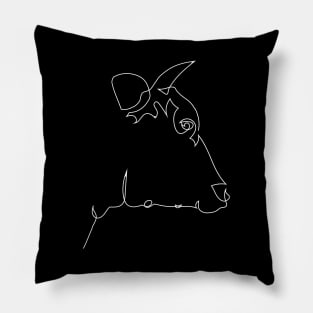 Cow One Line Pillow