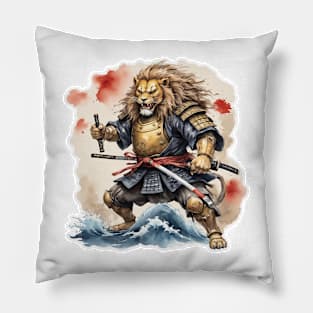 Lion samurai style Pillow