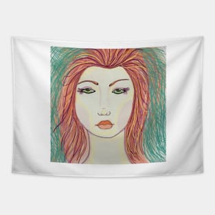 Lioness in the Wild digital art Tapestry