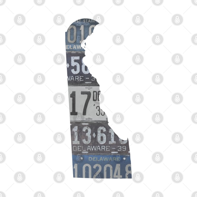 Vintage Delaware License Plates by juniperandspruce