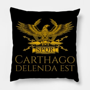 Ancient Classical Roman History Carthago Delenda Est Latin Quote Pillow