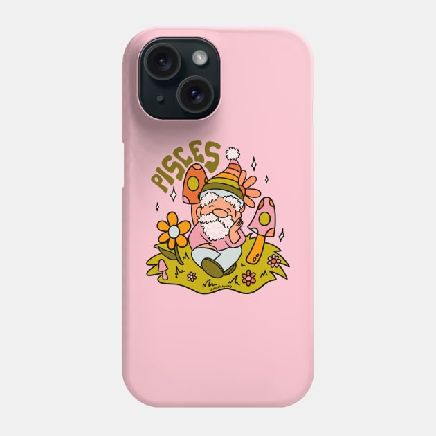 Pisces Gnome Phone Case by Doodle by Meg