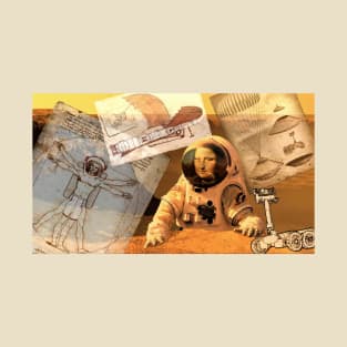 Mars exploration Leonardo da Vinci Style T-Shirt