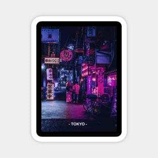 Tokyo Street Neon Synthwave Magnet