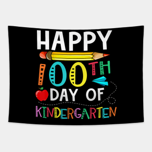100 Days Of Kindergarten Happy 100th Day Of School Tapestry