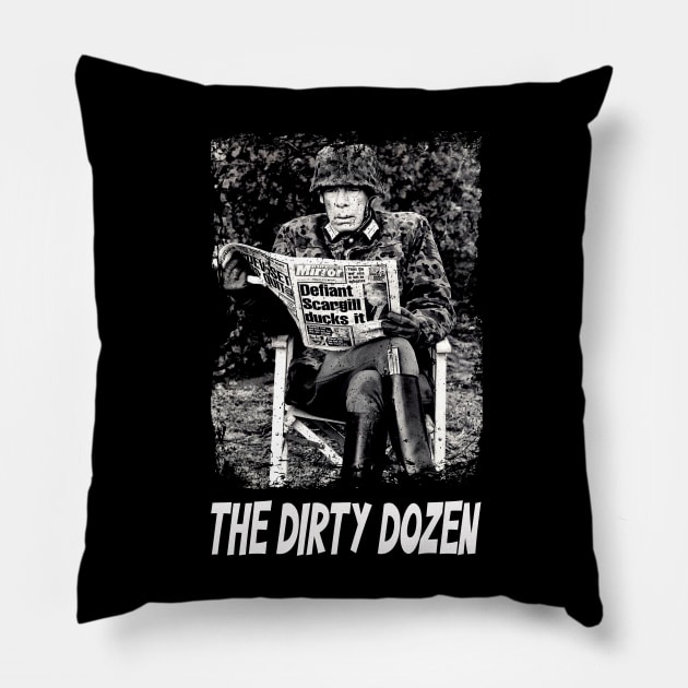 Classic War Cinema Dirty Movie Poster Shirt Pillow by Camping Addict