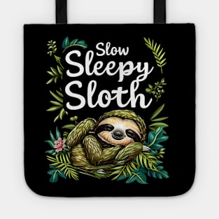 Slow Sleepy Sloth Tote