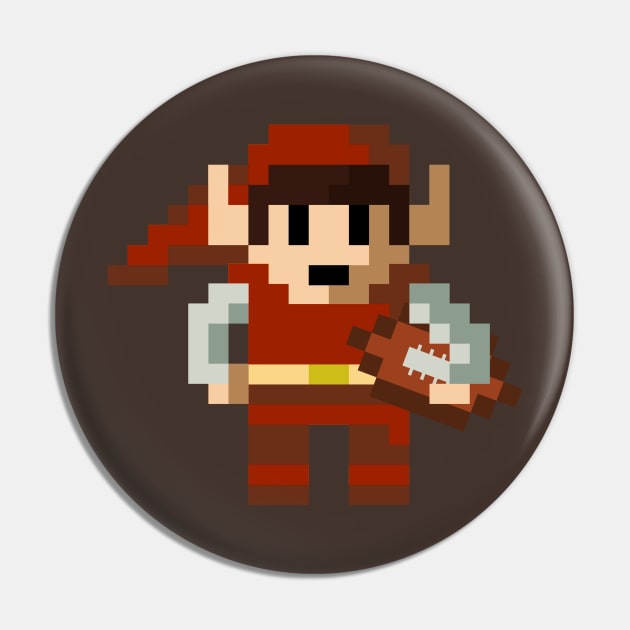 8-Bit Brownie Elf Pin by DeepDiveThreads