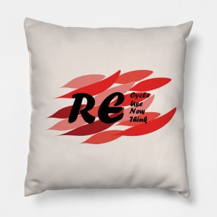 Recycle Reuse Renew Rethink Pillow