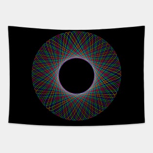 Colorful Spiral Circle Tapestry