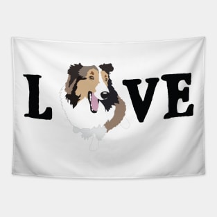 Sheltie Dog LOVE Tapestry