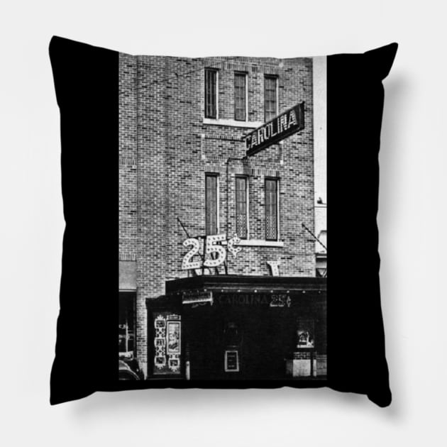 Old Carolina Theater Wilson NC Pillow by greenporker