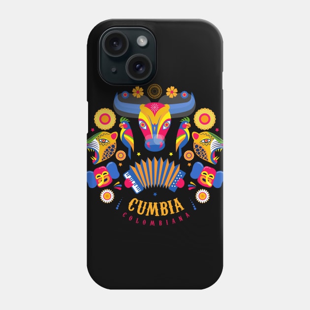 Cumbia colombiana - colombian music - fiesta design Phone Case by verde