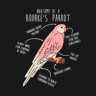 Bourke's Parrot Anatomy T-Shirt