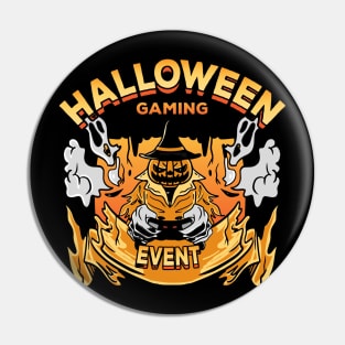 halloween gaming event illustration Pin