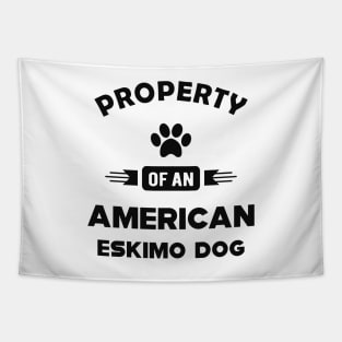 American Eskimo dog - Property of an american eskimo dog Tapestry