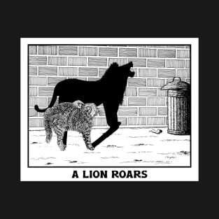 The Lion Roars of a Street Cat – funny cat drawing T-Shirt