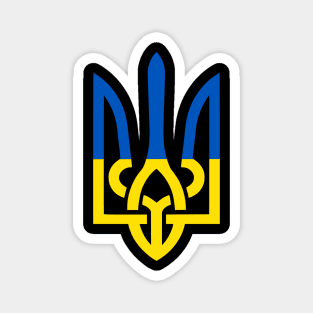 Ukrainian Trident Flag Symbol Magnet