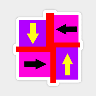 Arrows And Squares Design Magnet