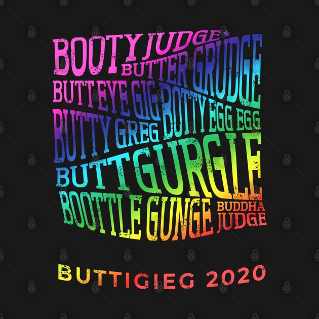 How do you say Mayor Pete Buttigieg's name? Rainbow trippy retro list of ways people say it. by YourGoods