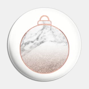 Rose gold Christmas bauble II Pin