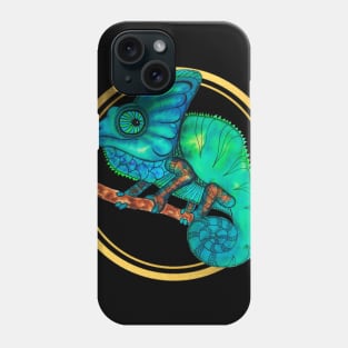 Watercolor chameleon Phone Case