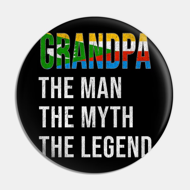 Grand Father Comoran Grandpa The Man The Myth The Legend - Gift for Comoran Dad With Roots From  Comoros Pin by Country Flags