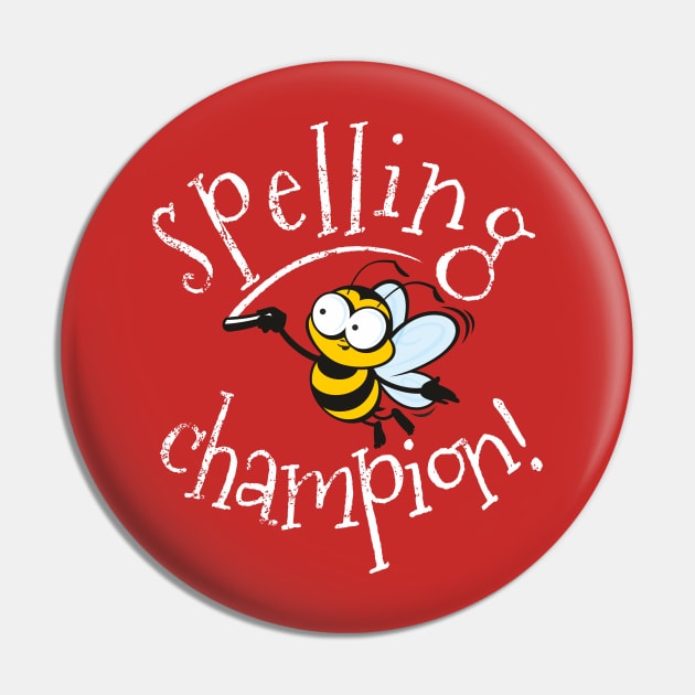 Spelling Bee Champion Pin by Jamie Lee Art