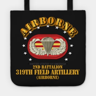 2nd Bn 319th Field Artillery Rgt - Airborne w Oval Tote