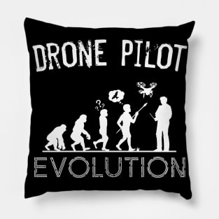 Drone - Drone Pilot Evolution Funny Silhouettes Pillow