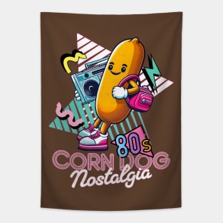 Corn Dog 80s Nostalgia Boombox Tapestry