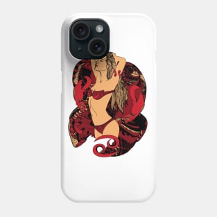 Red and Cream Cancer Beauty Phone Case