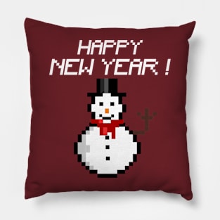 HAPPY NEW YEAR PIXEL ART Pillow