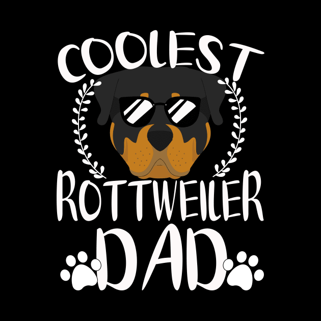 Glasses Coolest Rottweiler Dog Dad by mlleradrian