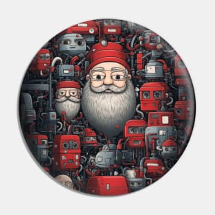 Santa Claus & Robot Pin