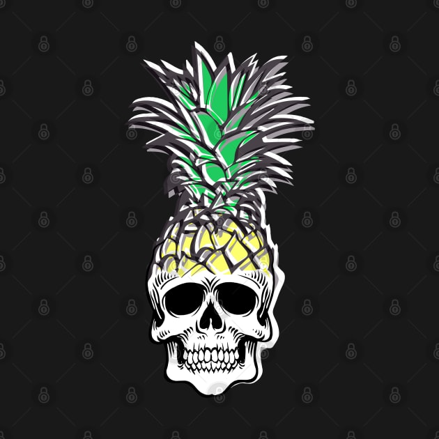 Pineapple Skull Head Combination Vintage by ro83land