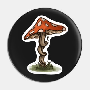 twisty red mushroom Pin