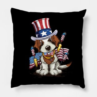 DOG PROUD AMERICA Pillow