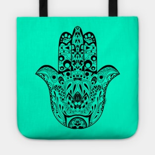 hand of god in mantra mandala pattern ecopop Tote