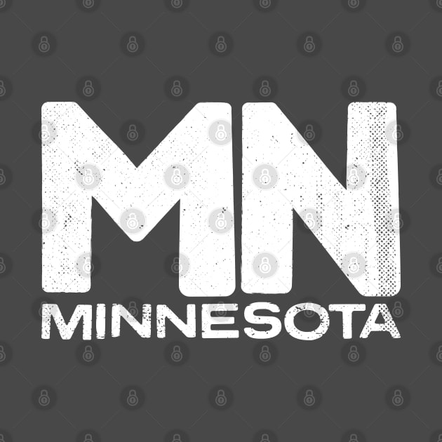 MN Minnesota State Vintage Typography by Commykaze