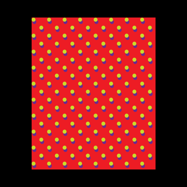 Polka Dotted Patterned on Red by Brobocop