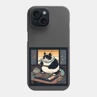 Tubby Kitty Eats Sushi Pt. 2 Phone Case