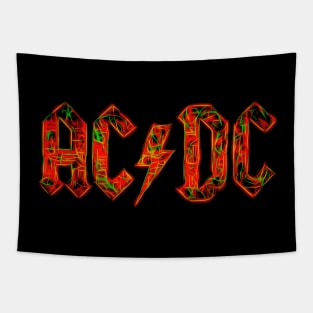 ACDC - Flame Glow Pop Art Tapestry