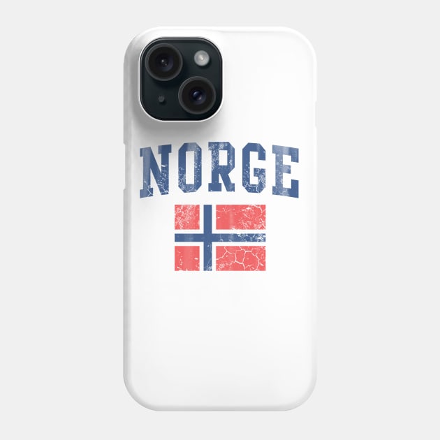 Vintage Norge Norwegian Flag Norway Phone Case by E