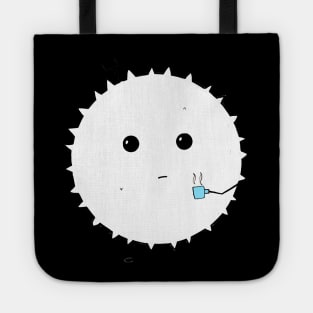 White Blood Cell Drinking Coffee Tote