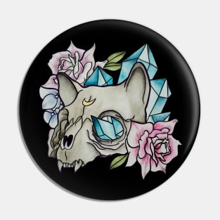 Cat Skull - No logo Pin